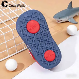 CozyWalk รองเท้าเด็ก 🦈 ลายฉลาม 3D วัสดุ EVA ใส่สบาย กันลื่น กันน้ำ มีสายรัดส้น พร้อมส่งในไทย
