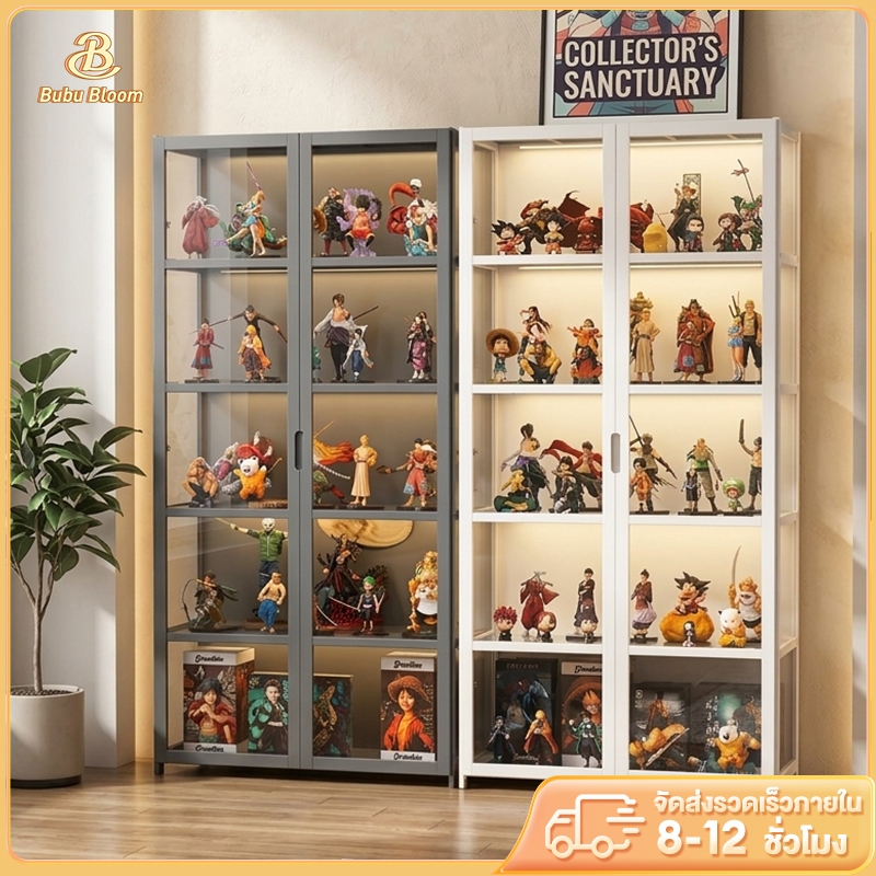 🛒 [Bubu] ตู้โชว์ไม้ ตู้โชว์รูปปั้น ตู้โชว์โปร่งใส โปร่งใสความละเอียดสูง กันฝุ่นและกันความชื้น ชั้นวางถอดได้