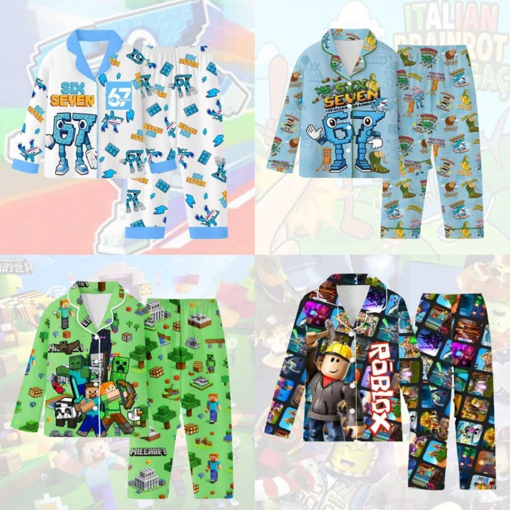 มีส่งด่วน ชุดนอนเด็ก ทุงทุง โรบล็อก105-155 ซม. ผ้าเกรดพรีเมี่ยม นุ่ม ทรงใหญ่ ใส่สบาย ชุดนอนเด็กชาย ชุดเด็ก เด็กผู้ชาย
