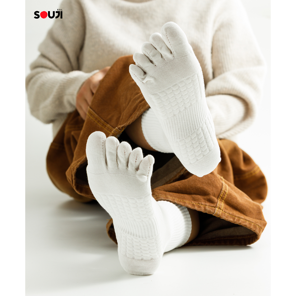 🔥PACK 4 FREE 1🔥ถุงเท้าแยกนิ้วเท้า Souji Sock รุ่น FLEX TOE 🧦 ถุงเท้าเพื่อสุขภาพ ลดกลิ่น ⚡แพ็คสุดคุ้ม รูปที่ 7
