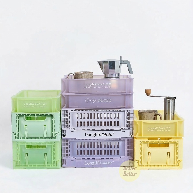 [New💫] Longlife Moutain Tray รุ่นใส Trasparent Foldable Basket