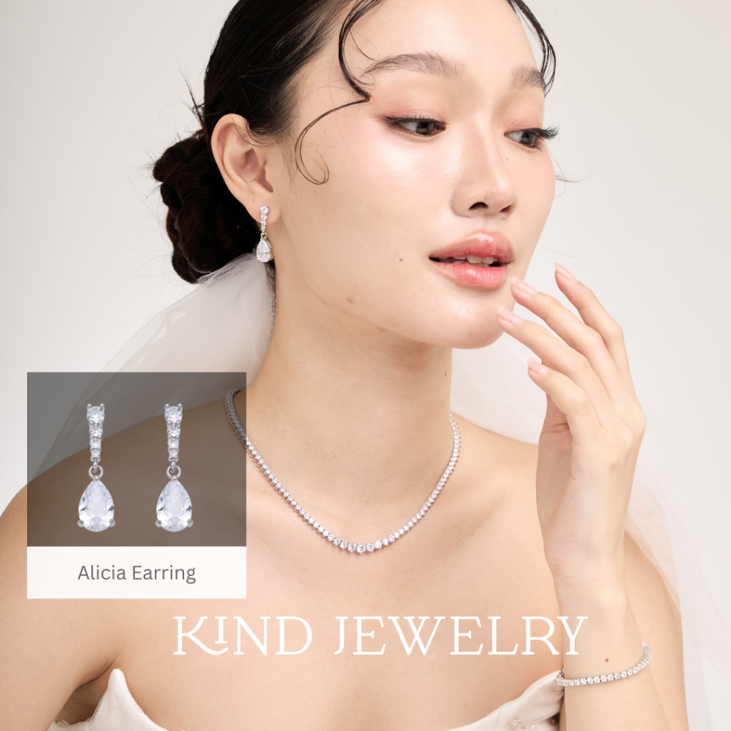 Kind Jewelry ต่างหู เจ้าสาว ต่างหูออกงาน Alicia