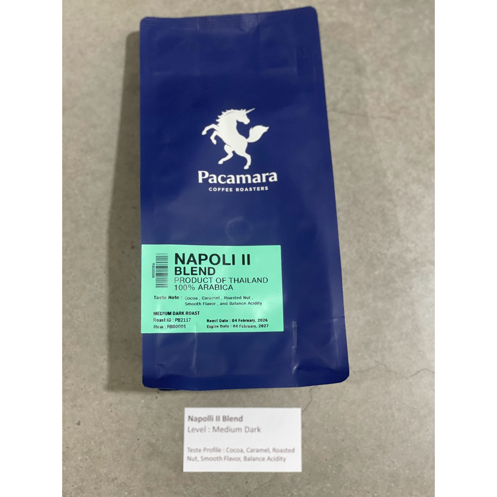 Pacamara Napoli II Blend (คั่วกลางค่อนข้างเข้ม)
