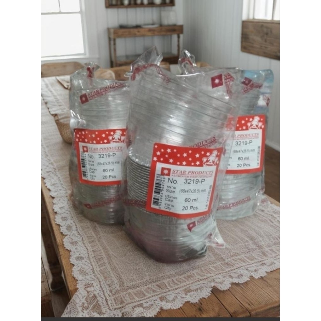 ถ้วยฟอยล์ 3219-P พร้อมฝา #ถ้วยฟอยล์#ถ้วยไมโครเวฟ#ถ้วยทนความร้อน#ถ้วยอบขนม