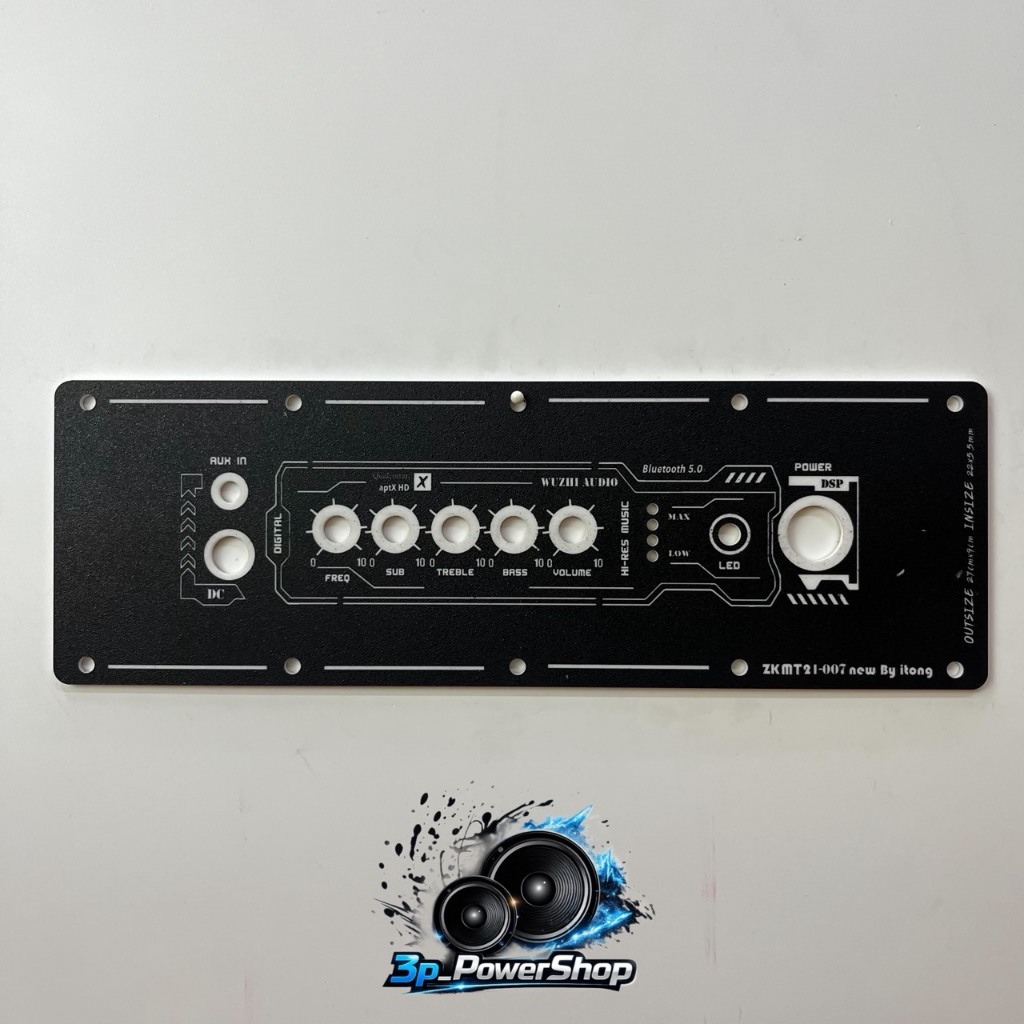 แผ่นเพลทลำโพง Bluetooth DIY รุ่น ZK MT21-007 สีดำ ผิวทราย