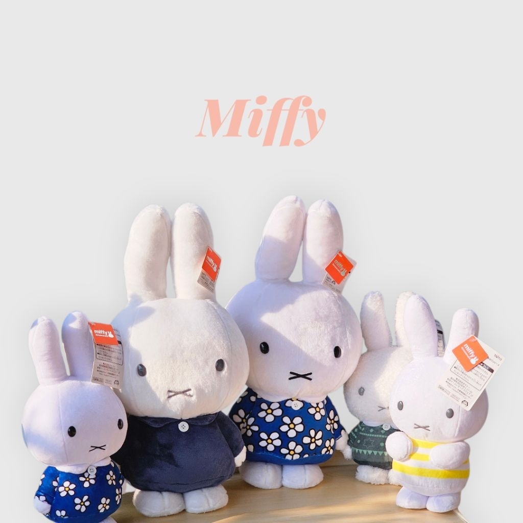 ตุ๊กตา miffy งานแท้จากญี่ปุ่น100% ตุ๊กตามิฟฟี่ (งานโล๊ะช็อปตีเป็นงานมือสองสภาพใหม่ป้ายห้อย) มีสินค้าพร้อมส่ง