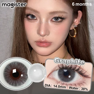 Magister & Realcon คอนแทคเลนส์ 14MM Ochre Contact Lens 6 เดือน Graphite คอนเทนท์เลนส์ Brown/Gray คอนแทคเลนส์สายตา