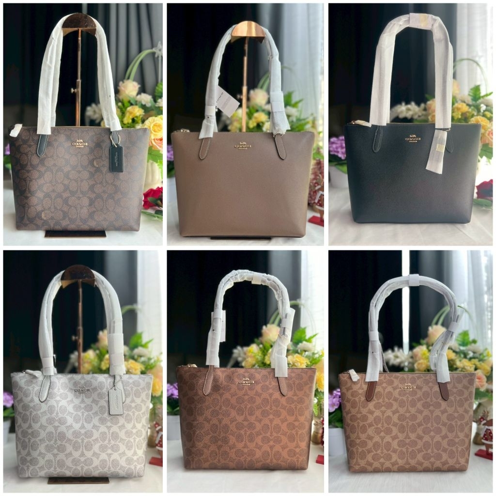 สีสวยทุกใบเลยค่ะ FIONA ZIP TOTE BAG IN SIGNATURE CANVAS CW396