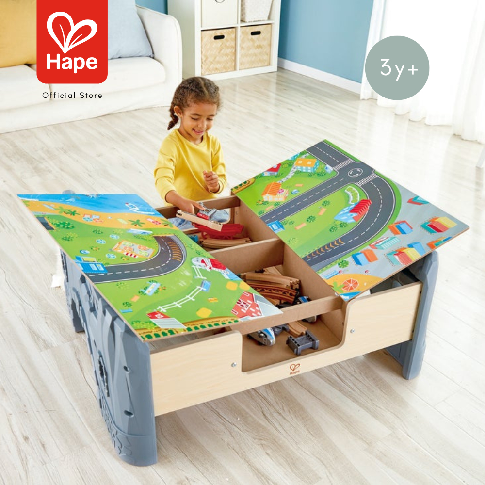 Hape - 70 Piece Railway Train & Table Set        โต๊ะรถไฟ 70 ชิ้น พร้อมรถไฟแบตเตอรี่        3Y+ รูปที่ 2