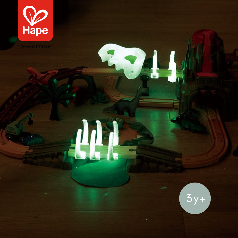 Hape - Dino Railway Adventure Set ชุดรางรถไฟยุคไดโน (เรืองแสง) 3Y+ รูปที่ 3