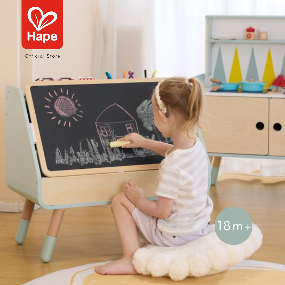 Hape - READ & DRAW SLING BOOK SHELF        ตู้หนังสือ & โต๊ะวาดเขียน        18m+ รูปที่ 3