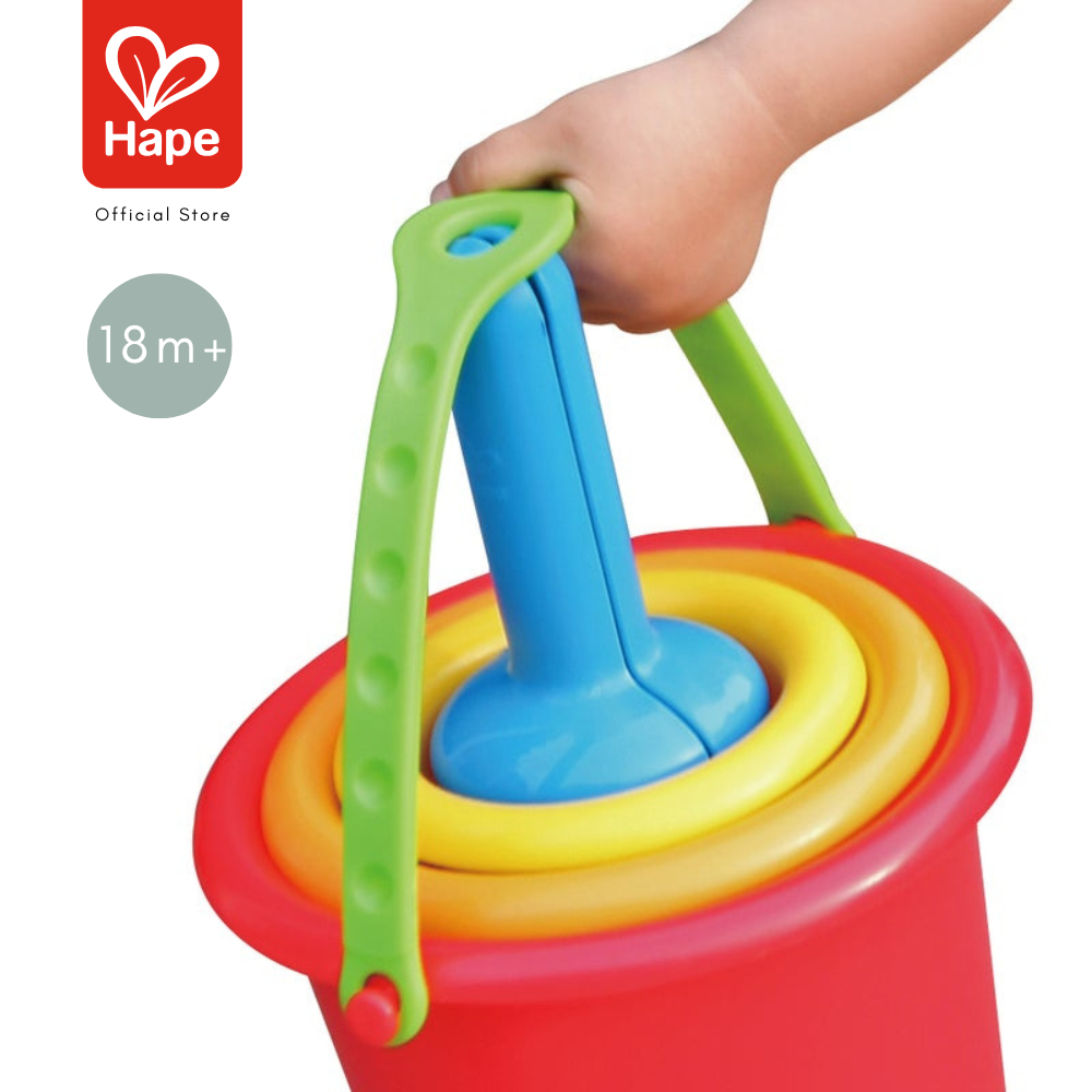 Hape 5-in-1 Beach Set	ชุดตักทราย 5 ชิ้น ซ้อนเก็บได้	18M+ รูปที่ 5