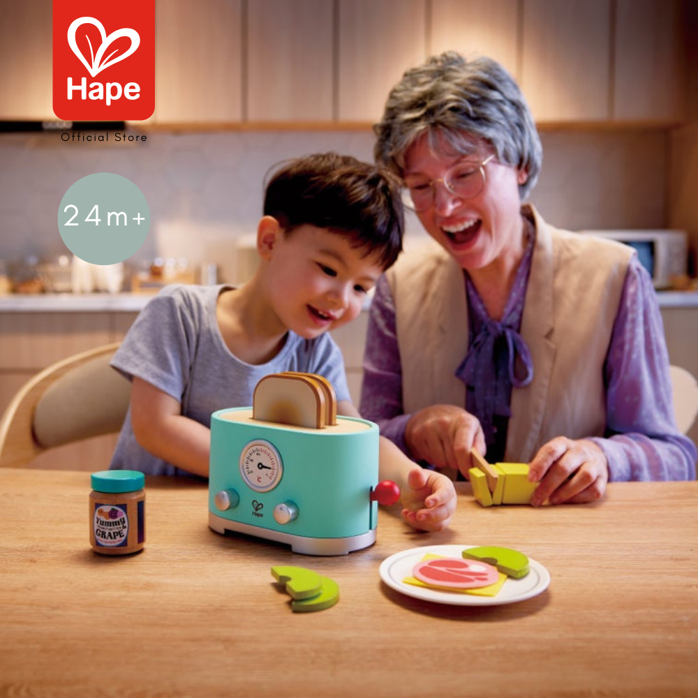 Hape - Ding & Pop-up Toaster محمصة خبز للعب 24m+ صورة 5