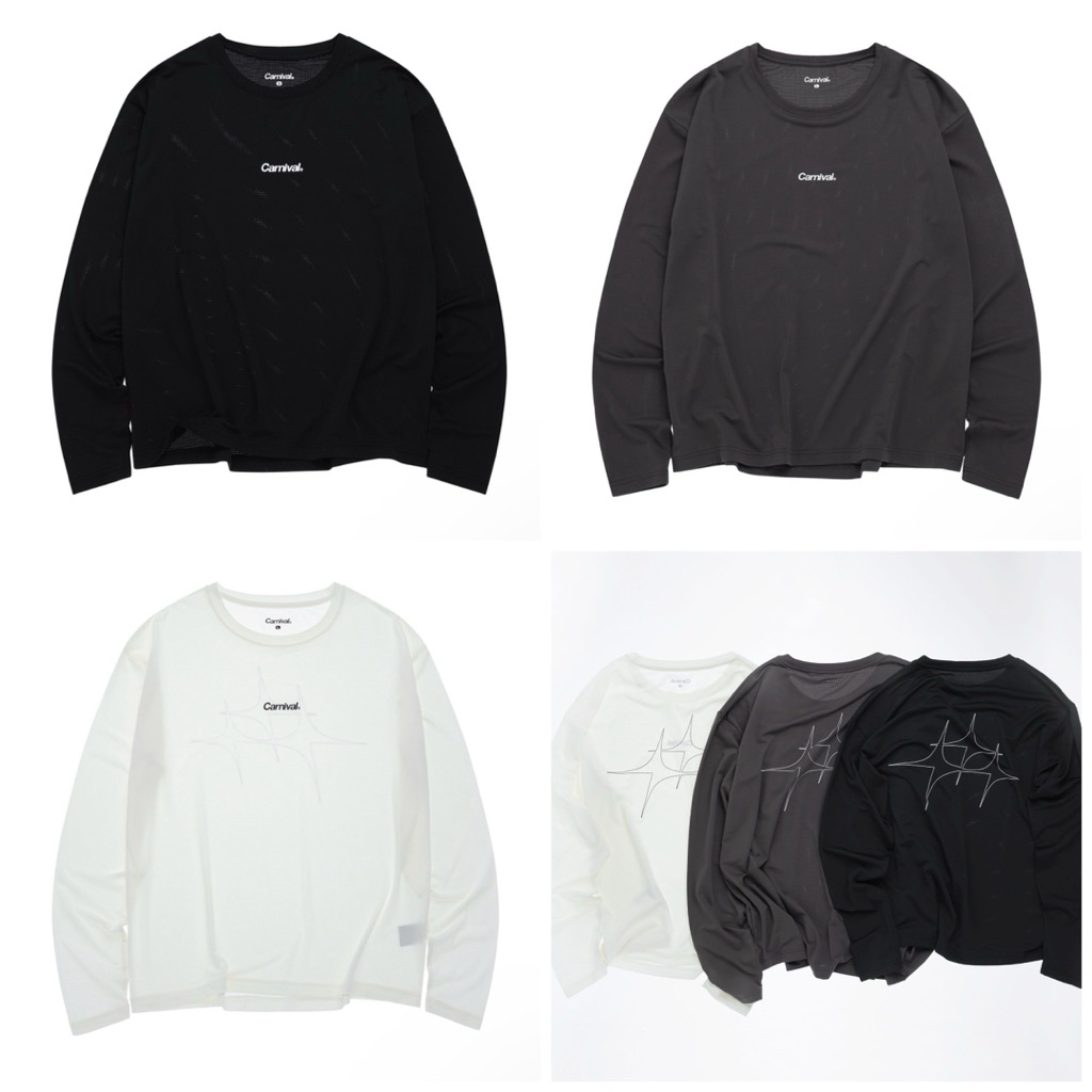 (💯มือ1ของแท้พร้อมส่ง)(🚛กทม.ส่งด่วน) เสื้อวิ่งแขนยาว🏃‍♀️🏃‍♂️CARNIVAL RUNNIG PACE COREFEATHER KNIT T-SHIRT LS