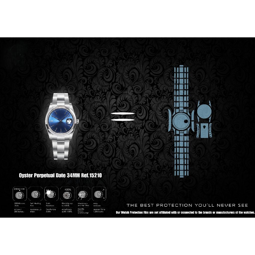 OP 34mm 15210 ฟิล์มป้องกันรอยนาฬิกา Watch Protection Film for สำหรับ Rolex Oyster Perpetual Date 34M