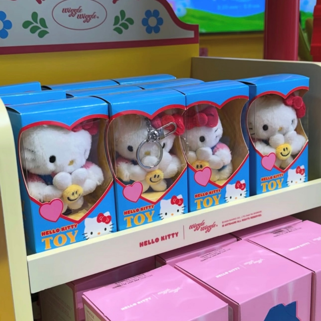 [มีส่งด่วน] พวงกุญแจkitty x wigglewiggle ของแท้100% 🎀🪄