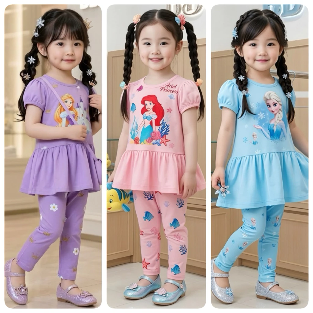 ชุดเซ็ตเด็กหญิง BB Kids แขนตุ๊กตา ผ้าคอตตอน thumbnail 7