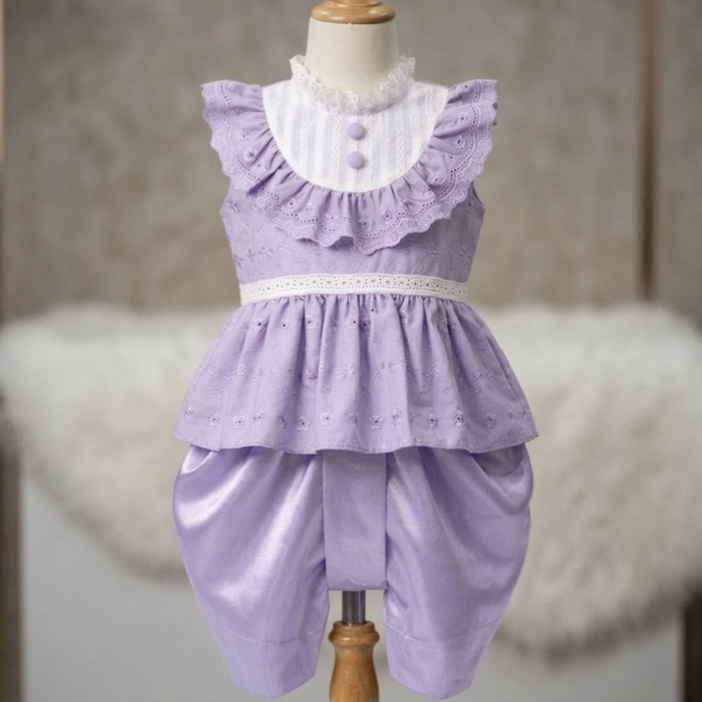 ชุดไทยเด็กผู้หญิงสีสุภาพ ชุดไทยโจงกระเบน ชุดลอยกระทง ชุดไทยเด็กผู้หญิงใส่ไปโรงเรียน