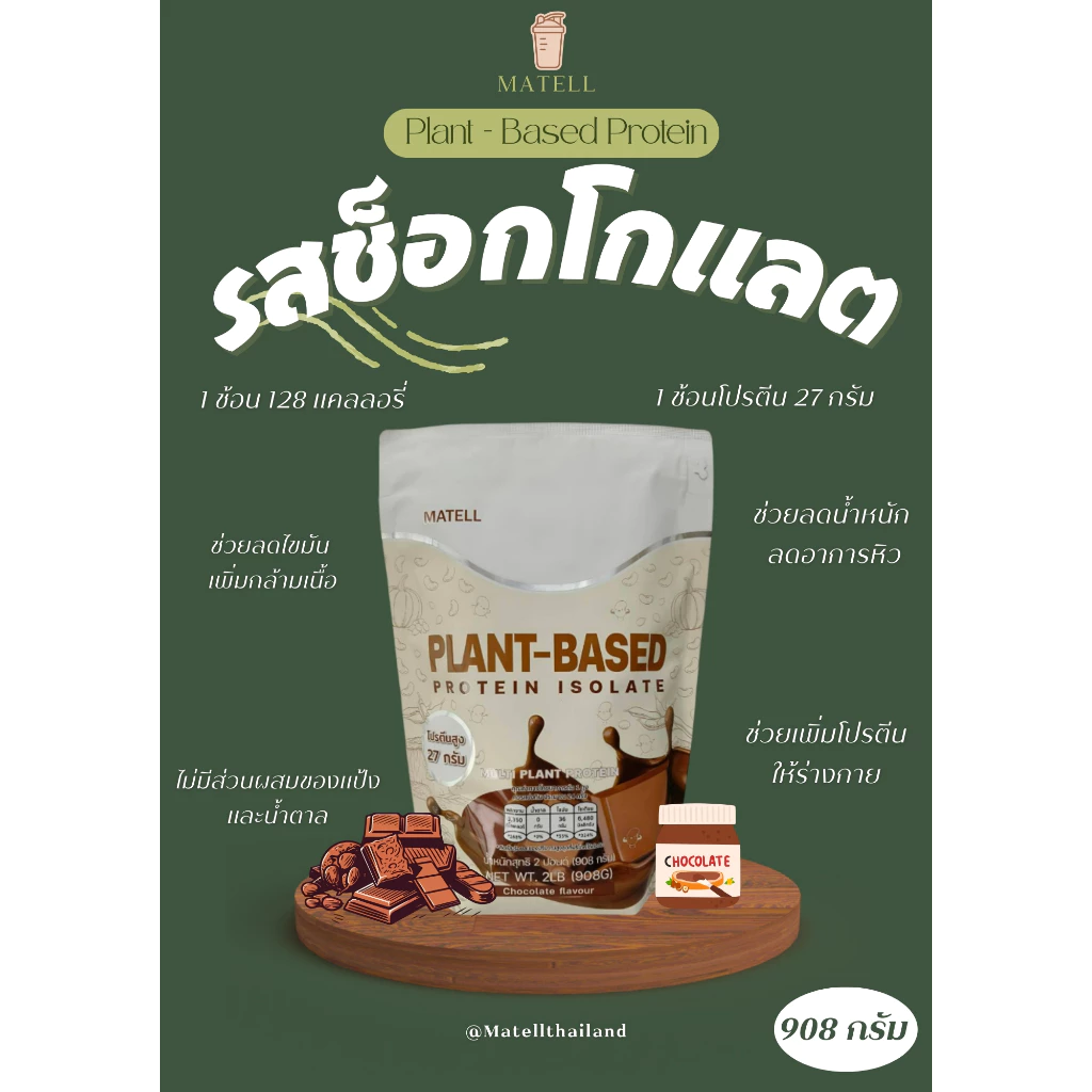 MATELL Plant-Based Protein Isolate แพลนต์เบสต์โปรตีน โปรตีนจากพืช7ชนิด thumbnail 7