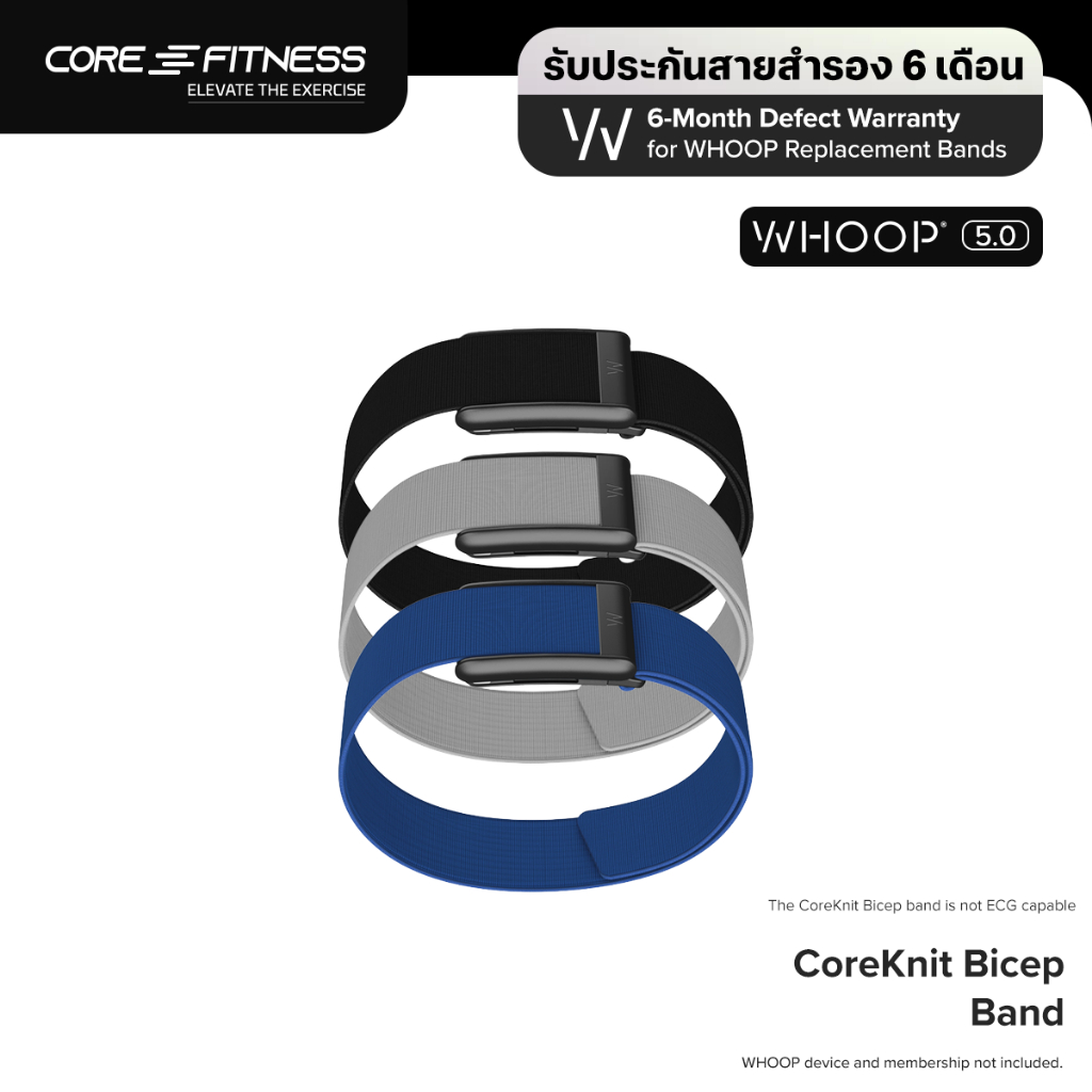 WHOOP 5.0 / MG CoreKnit Bicep Band สายรัดต้นแขน สำหรับ WHOOP 5.0, WHOOP MG