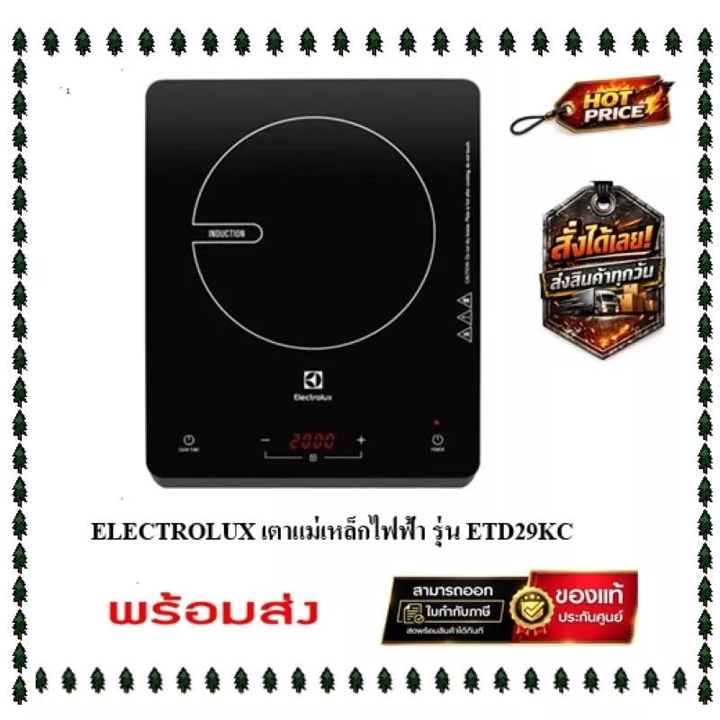 ( stock พร้อมส่ง ) Electrolux เตาแม่เหล็กไฟฟ้า รุ่น ETD29KC ( ของเเท้ประกันศูนย์ พร้อมหม้อ1 ใบ )