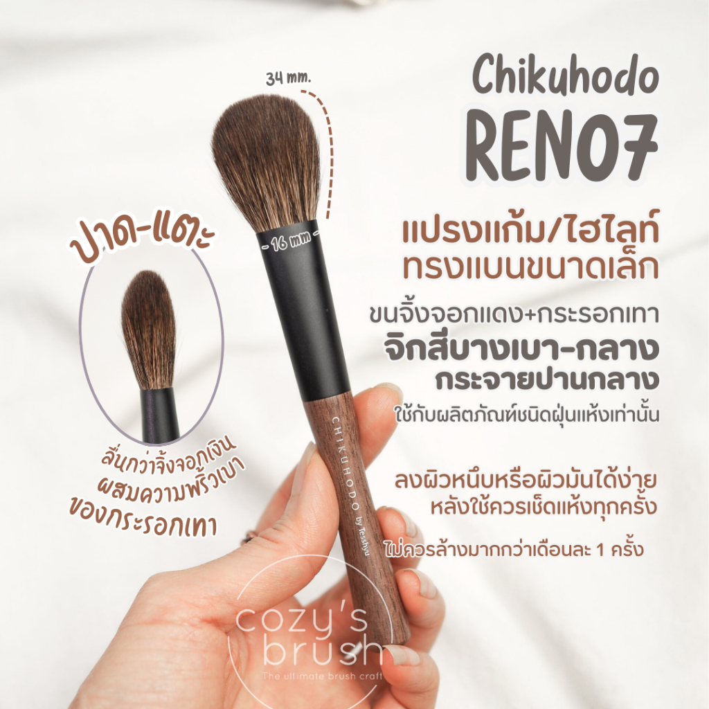 [RedFox+BlueSq.] CHIKUHODO - Ren07 Cheek/Highlight Brush