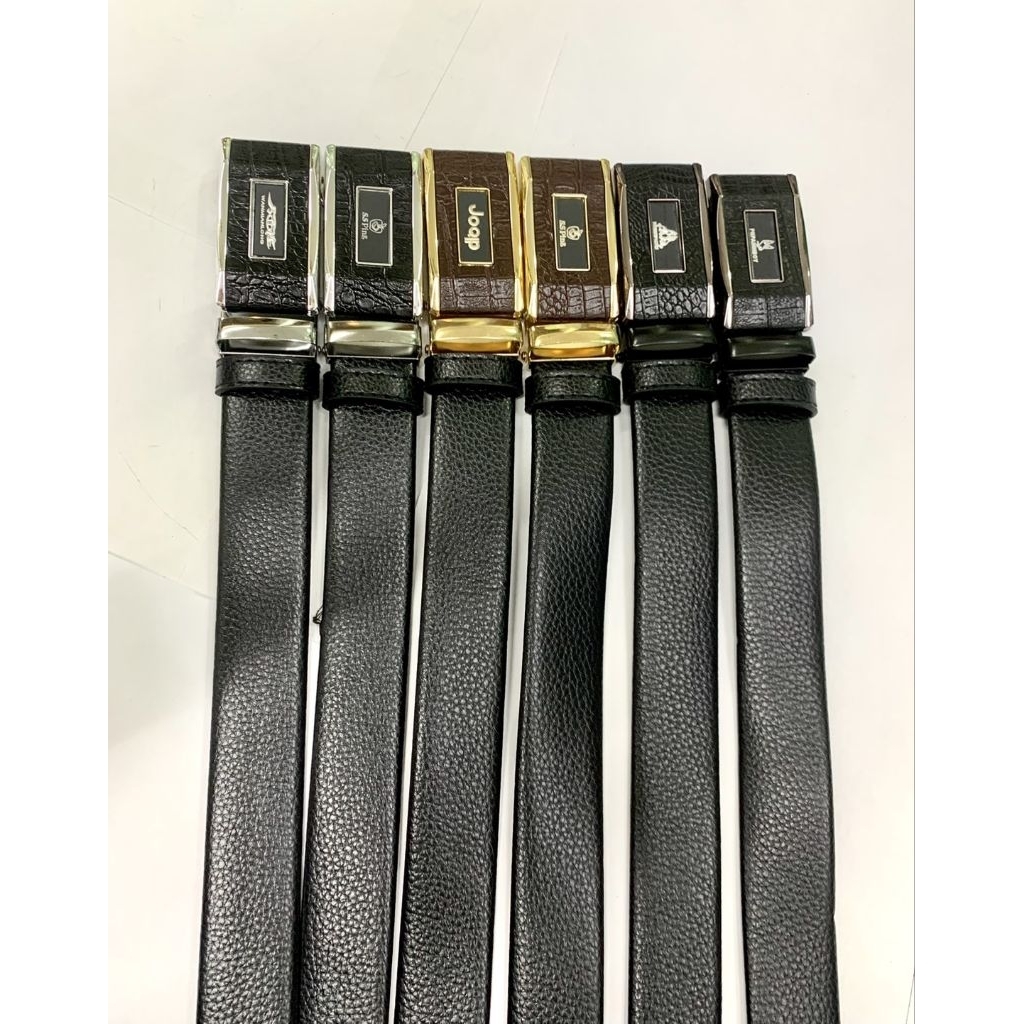 【พร้อมส่ง】*คละลาย* เข็มขัดผู้ชาย หัวล็อคแบบออโต้ เส้นเล็ก หนังนิ่ม ใส่ทำงานได้ (422)