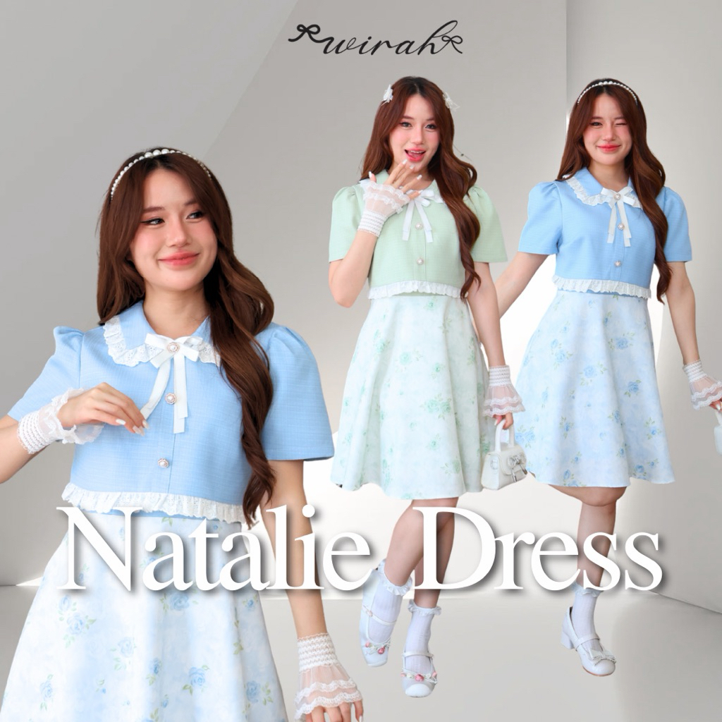 FW28 Natalie Dress ชุดเดรสสั้นทรงกั๊ก กระโปรงฟรีไซส์มีกระเป๋า