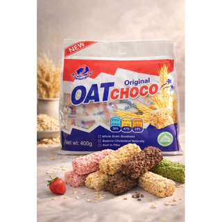 Twinfish Oat Choco ข้าวโอ๊ตอัดแท่ง ธัญพืชอัดแท่ง ยี่ห้อ TWINFISH