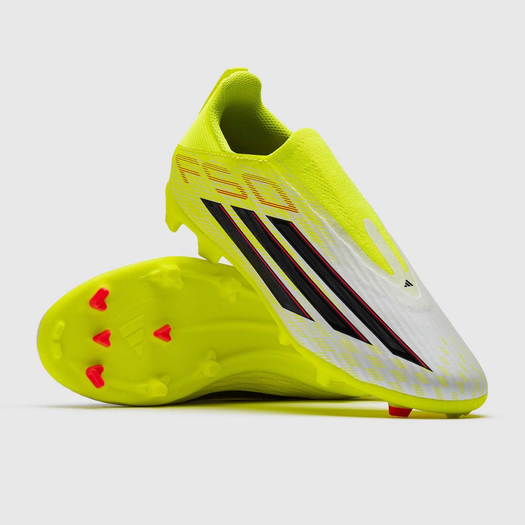 รองเท้าฟุตบอลเด็กแบบไร้เชือก Adidas Kids F50 League Laceless FG/MG