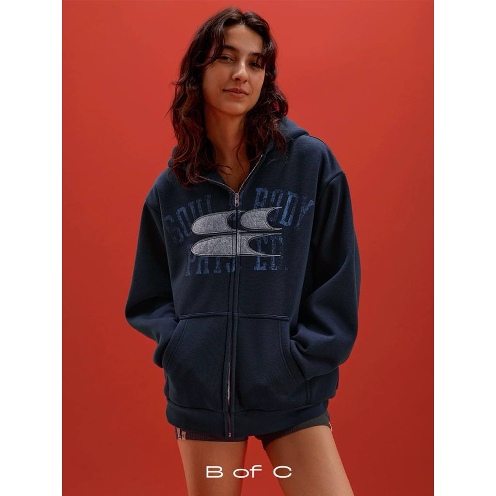 CryingCenter เสื้อกันหนาวแขนยาวฮู้ดดี้ CC x bofc Zip-Up Hoodie 2026