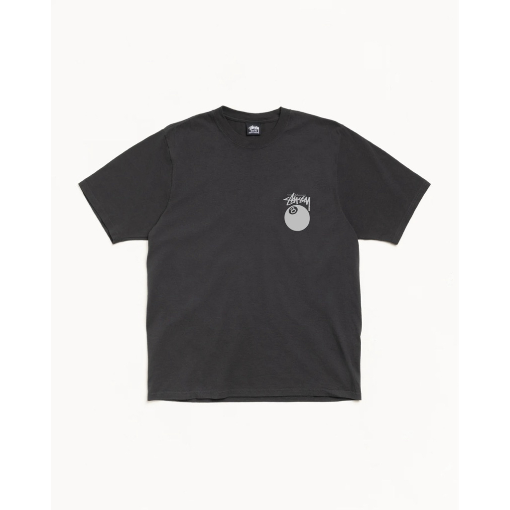 Stussy 8 BALL TEE PIGMENT DYED เสื้อสตุซี่เบอร์ 8 เสื้อสีดำ