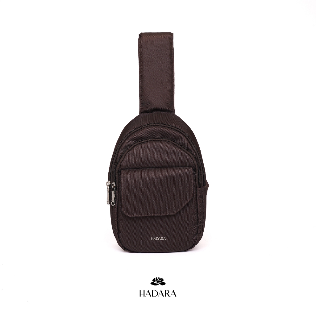 Hadara The Iris No.2 กระเป๋าคาดอก (Unisex) 14 ช่องเก็บของ ผ้าซีน่า น้ำหนักเบา กันน้ำ 80%