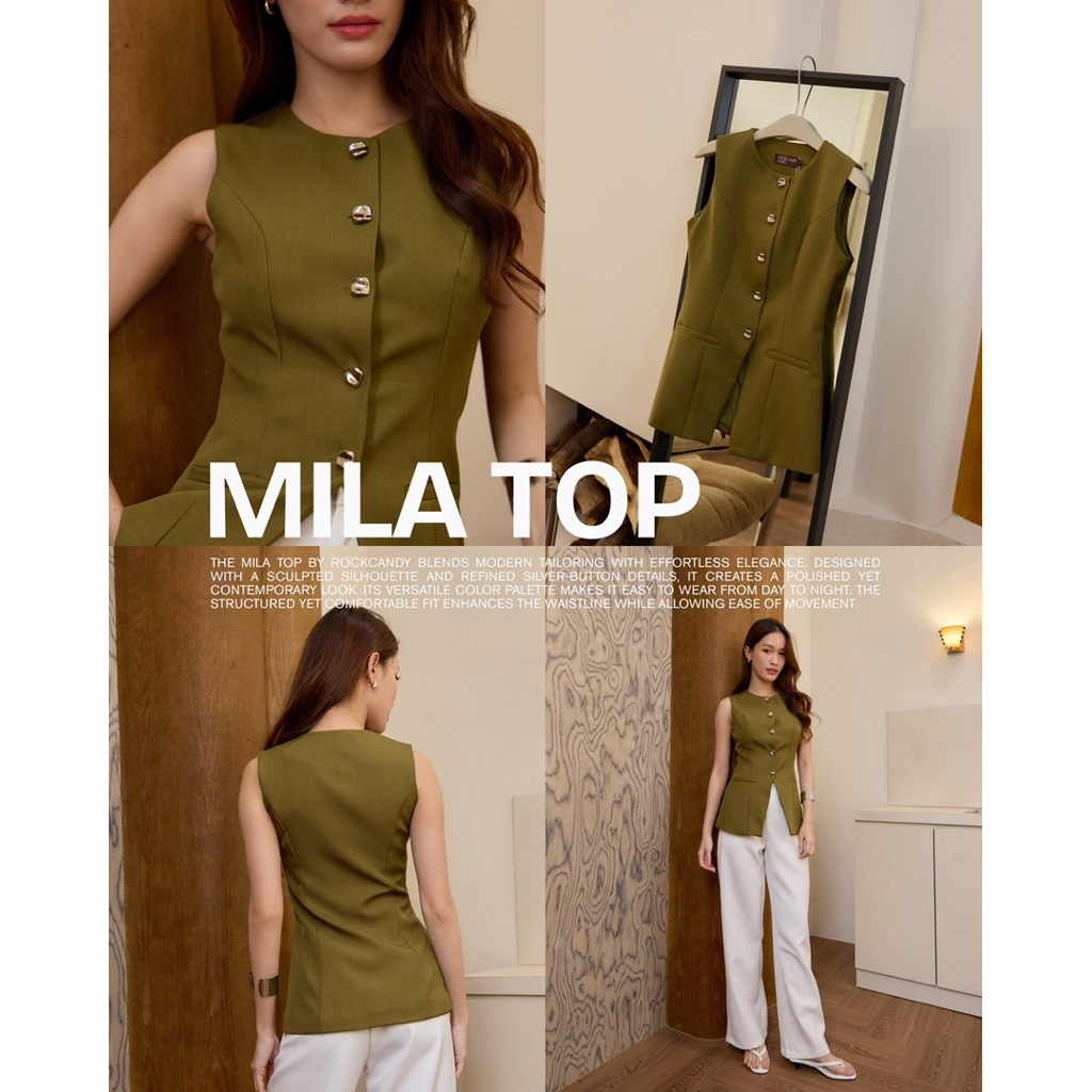 Mila top เสื้อทรงสวยคัดติ้งดี