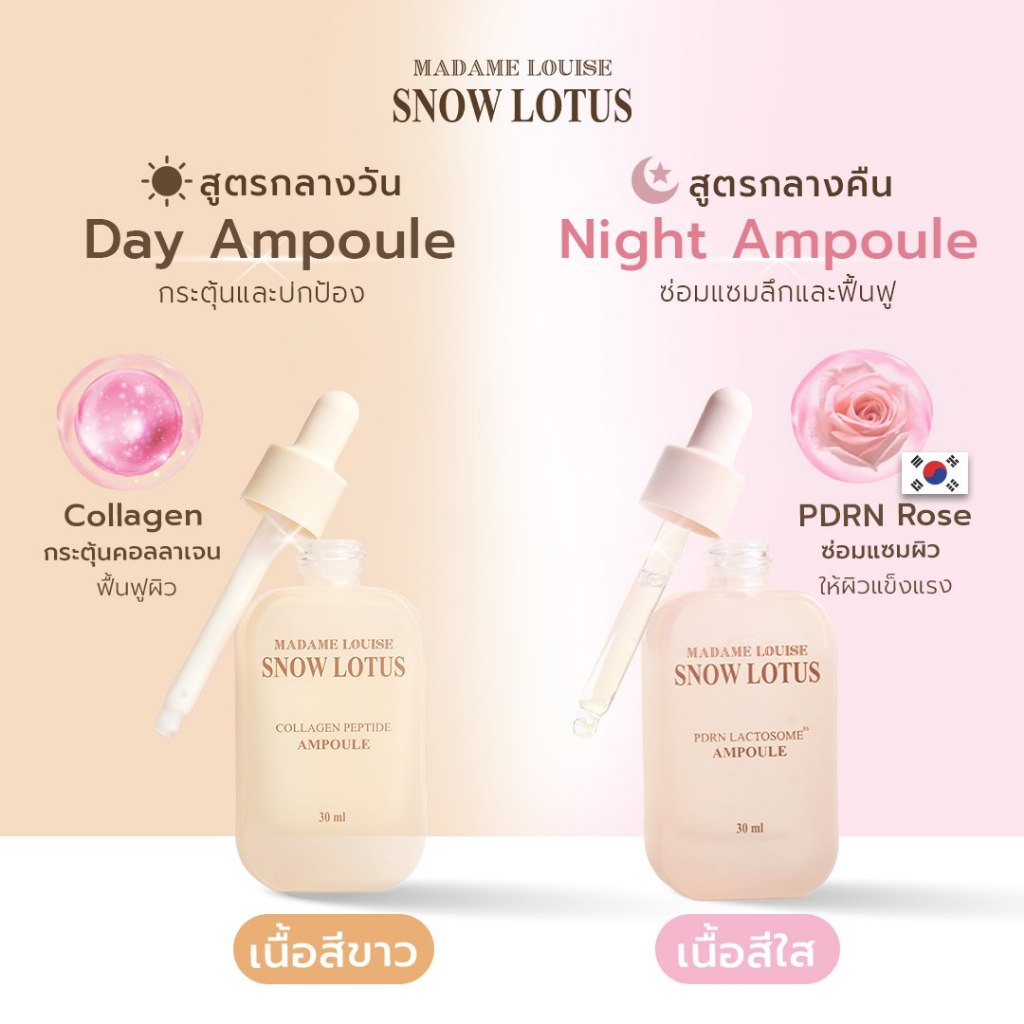[ สินค้า มาใหม่l! ] มาดามหลุยส์ : DUO COLLAHEN AMPOULE แอมพูล เดย์ & ไนท์ *พร้อมจัดส่ง!!