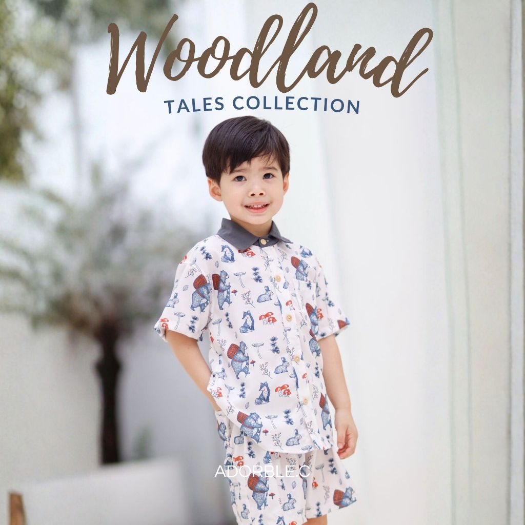 เสื้อเชิ้ต woodland tales collection (ฺBlue)
