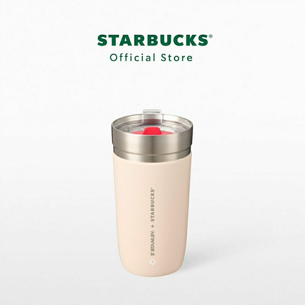แก้ว Starbucks ทัมเบลอร์คอลเลกชันใหม่ ของแท้ 100%     Starbucks Stainless Steel Milky Cherry Blossom Tumbler 20 oz. ราคา ถูกที่สุด ดีลบีเคเค