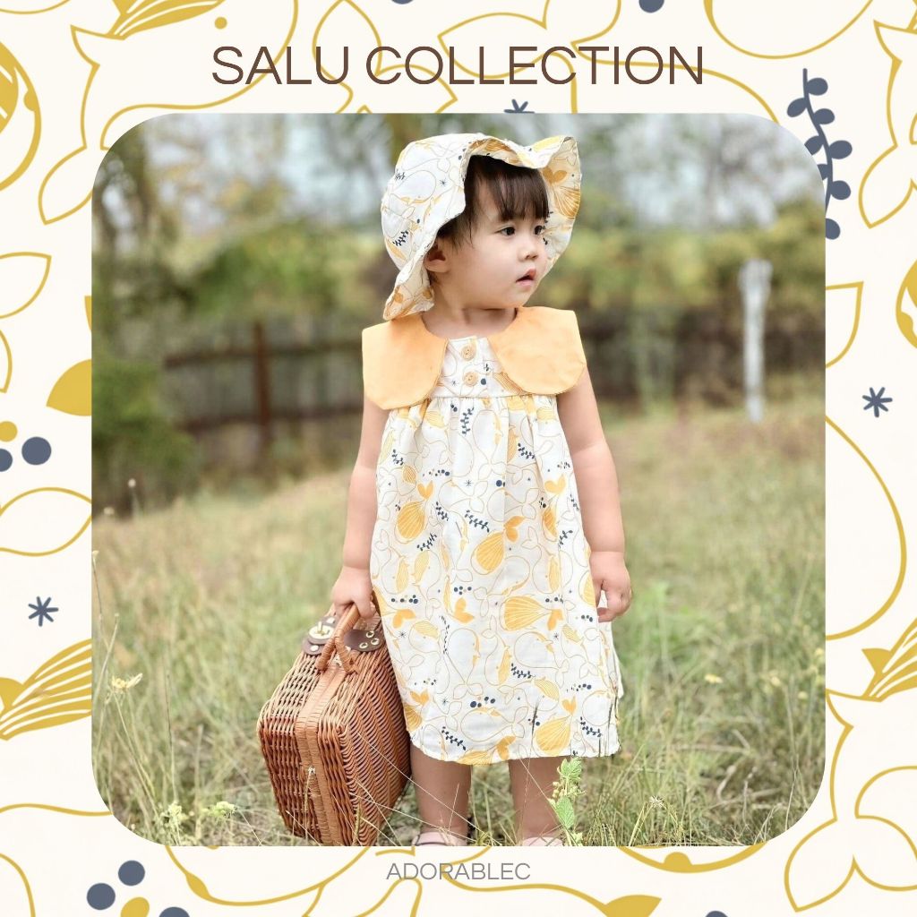 💛  พร้อมส่ง  💛    ชุดเดรสลายวาฬสุดน่ารัก