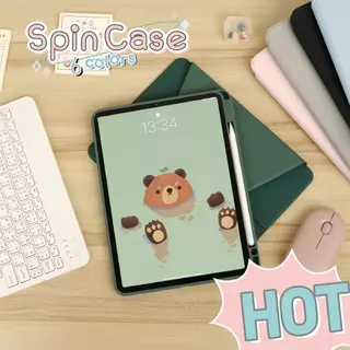 Air7 พร้อมส่ง🇹🇭 เคสหมุนได้ 360°เคสสำหรับ air4//5/610.9 gen7gen8gen9 gen10/11 A16 หลังใสกริ้งงง ใส่ปากกาด้านขวา pro11