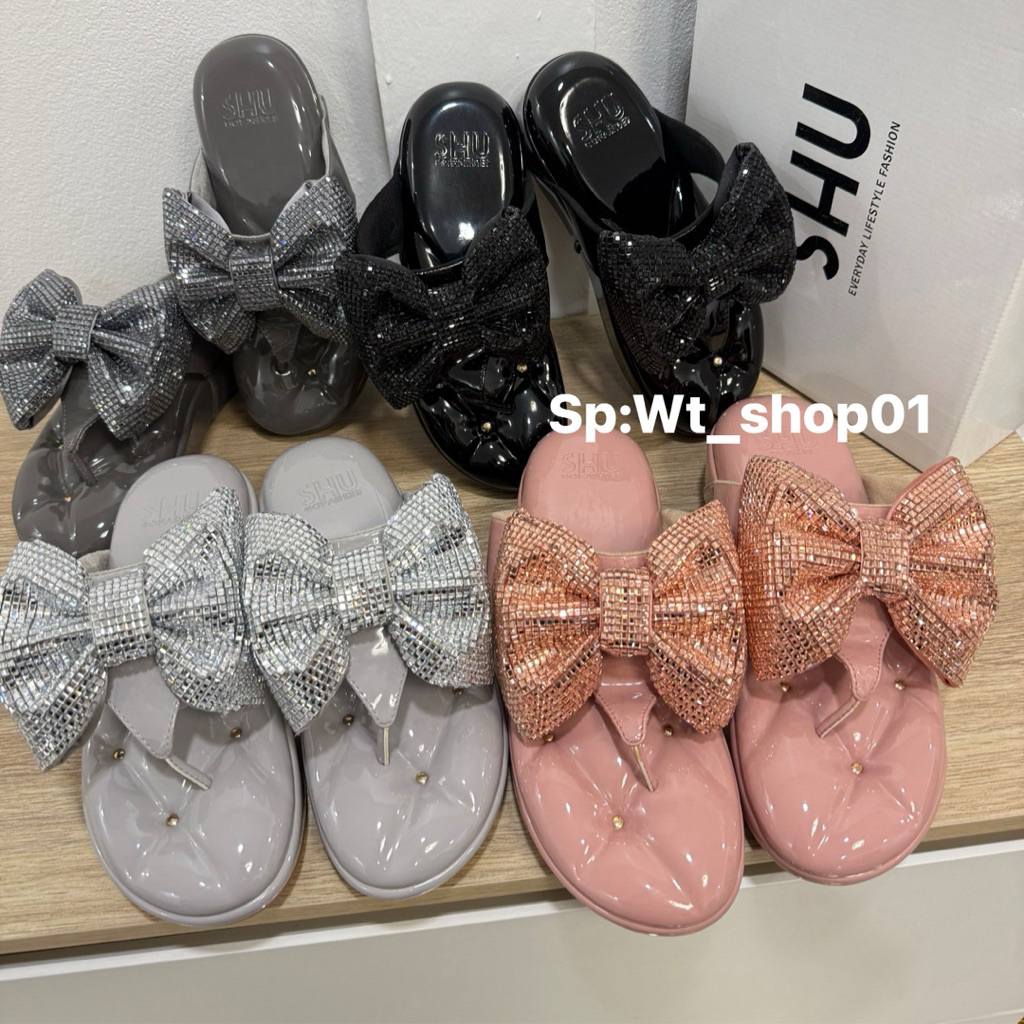 SHU SOFASHOES 2.5" DISCO BOWS รองเท้าแตะ