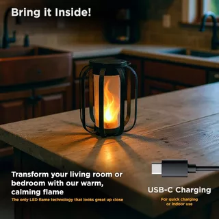 โคมไฟโซลาร์เซลล์ LED เปลวไฟกระพริบ กันน้ำ IP65 โคมไฟแขวนกลางแจ้ง สำหรับสวน ระเบียง ทางเดิน 1 ชิ้น