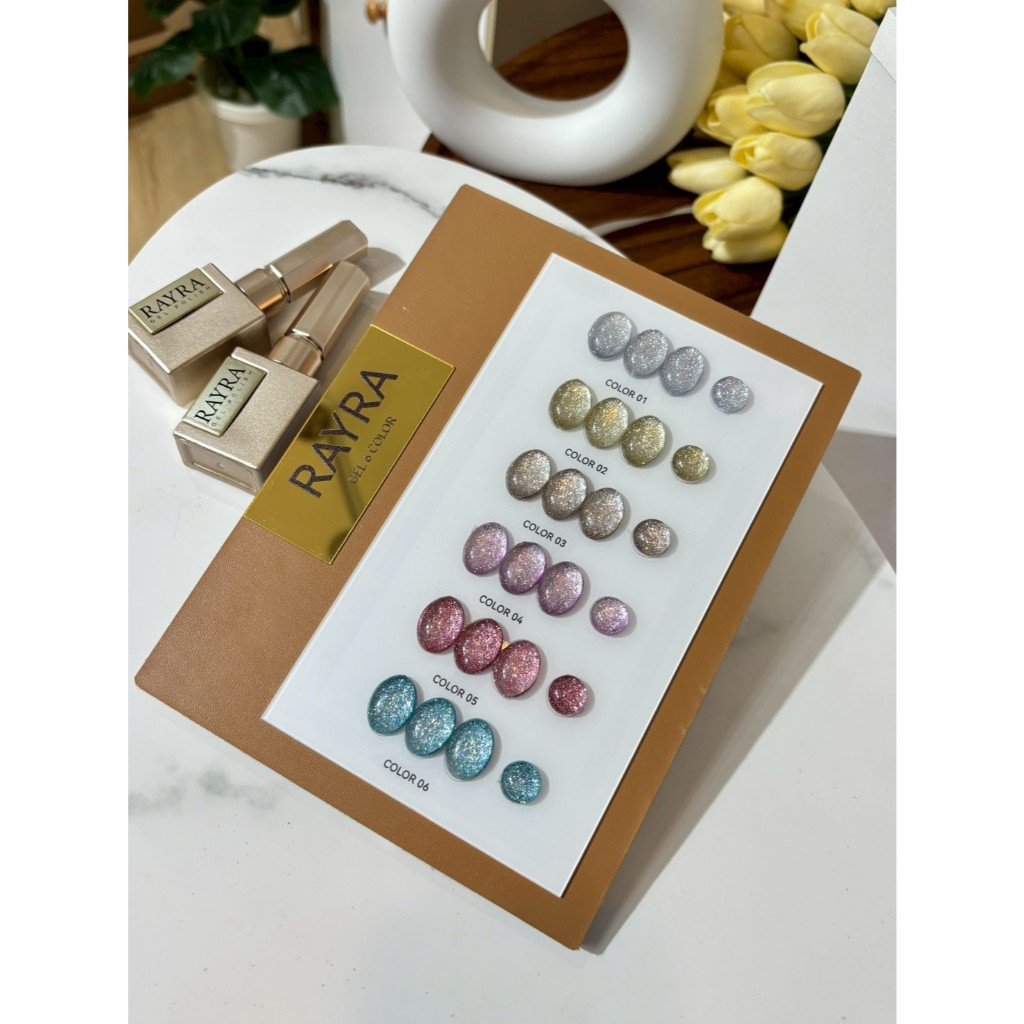Rayra Glitter 6 สี ( RP18  ) NON-TPO ไม่มีสารtpo พร้อมชาร์จสำเร็จรูป