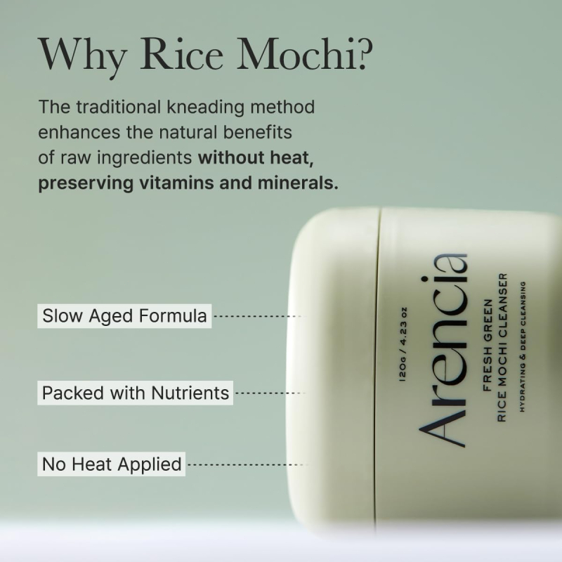Arencia Korean Rice Mochi Face Cleanser โฟมล้างหน้า มาส์ก+สครับ ข้าวเกาหลี กรีนที มักวอร์ต ขจัดสิวเสี้ยน กระชับรูขุมขน พ ราคา ถูกที่สุด ดีลบีเคเค แกลเลอรีภาพที่ 7