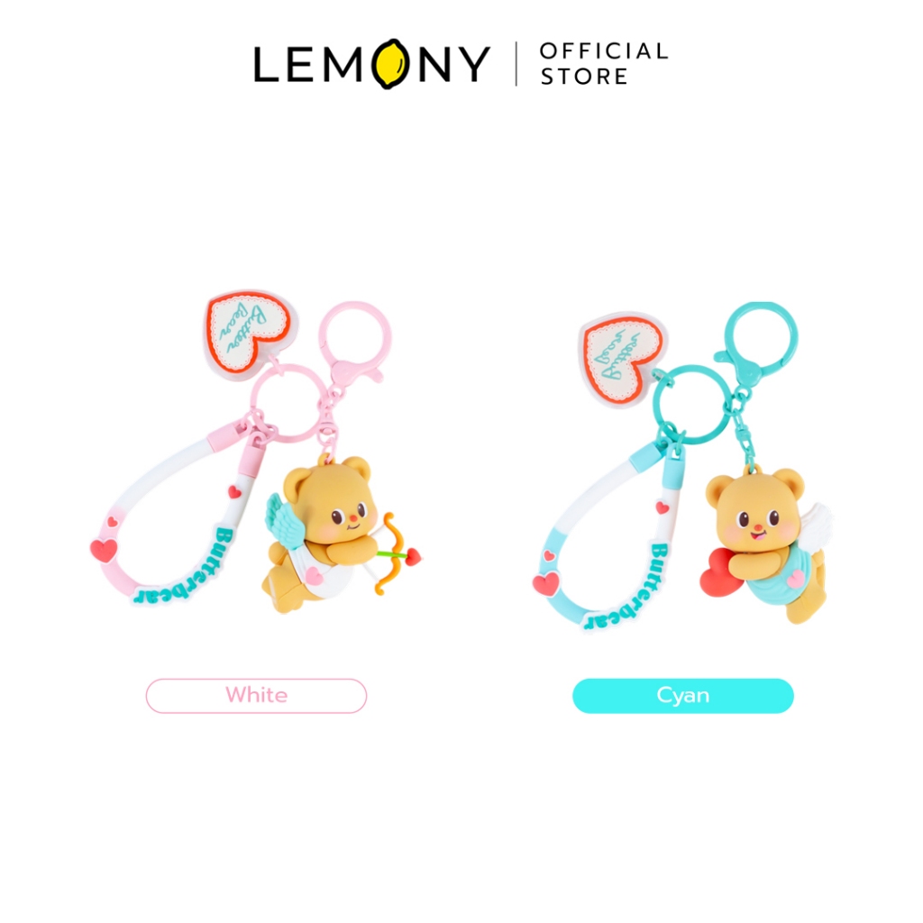 LEMONY พวงกุญแจหมีเนย ซีรีส์ Cute Cupid Butter Bear Collection