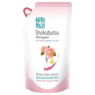 SHOKUBUTSU - Monogatari Japanese Camellia Refill (400ml.) โชกุบุสซึครีมอาบน้ำเจแปนนิสคาเมลเลียถุงเติม 400 มล.