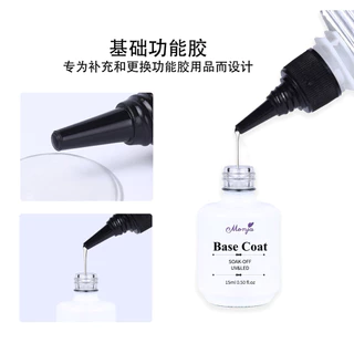 Top Coat / Base Coat เจลเติมขวด (แถมขวดให้) เงาสวยเหมือนกระจก ติดทน ไม่หลุดง่าย! เหมาะสำหรับร้านทำเล็บ ใช้ได้นาน คุ้มค่า