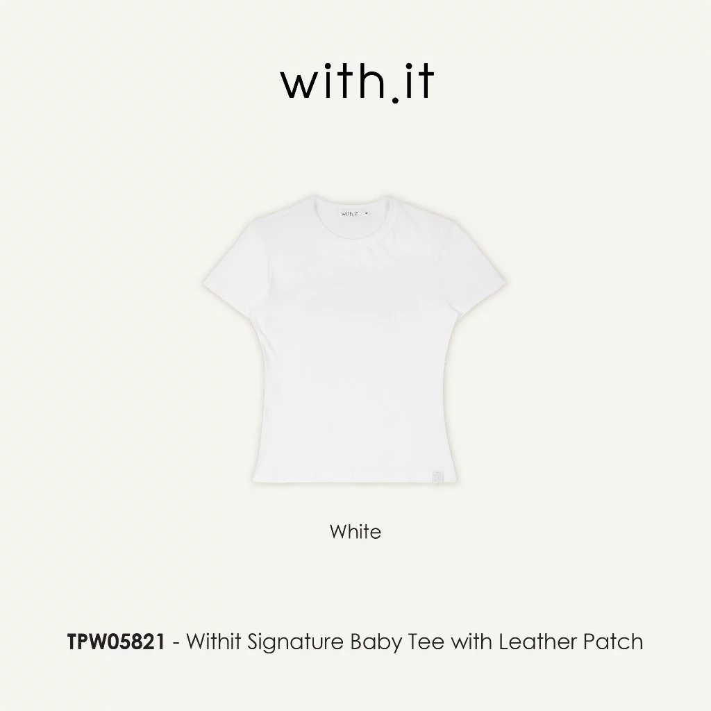 Withit Signature Baby Tee with Leather Patch เสื้อยืดเบบี้ทรี- TPW05821 thumbnail 10