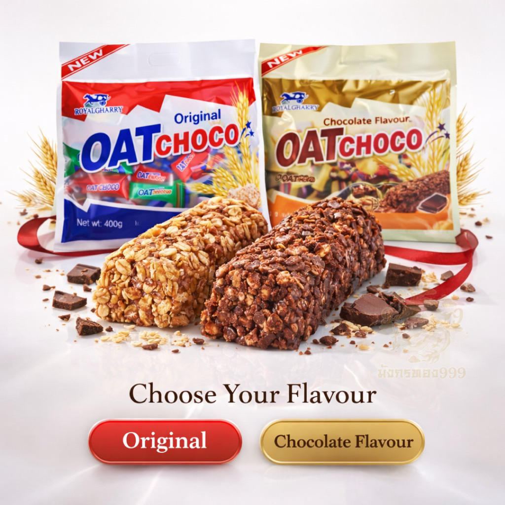 ข้าวโอ้ต OAT CHOCO ขนมข้าวโอ้ต ธัญพืชอัดแท่ง ข้าวโอ๊ตอัดแท่ง 400 กรัม พร้อมส่ง ราคา ถูกที่สุด ดีลบีเคเค