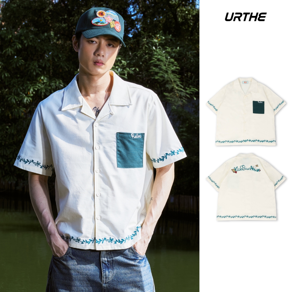 URTHE - เสื้อเชิ้ต Oversize รุ่น LADYBUG RESORT SHIRT - Col. ROLLOR
