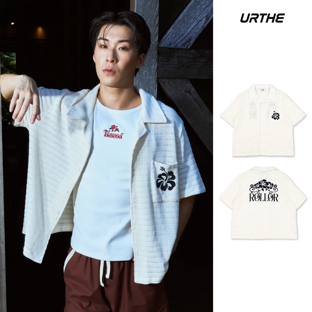URTHE - เสื้อเชิ้ต Oversize รุ่น CHABA AP DAET SHIRT - Col. ROLLOR KLUB BAAN HOUSE
